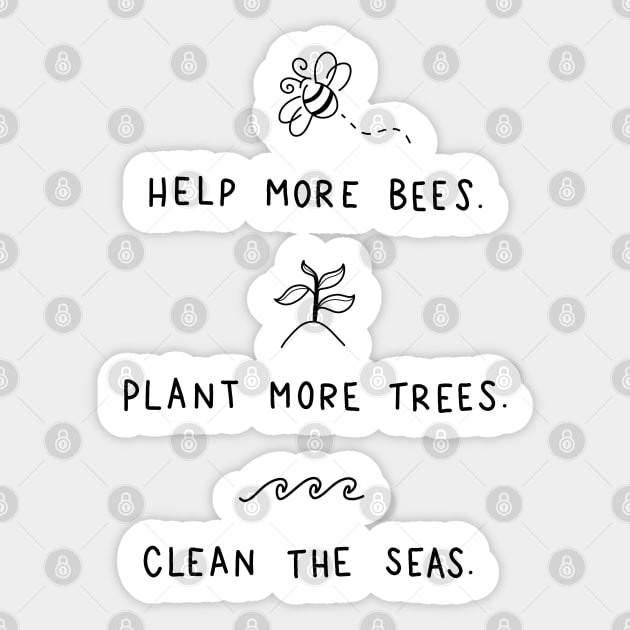 Save the Bees Sticker by valentinahramov